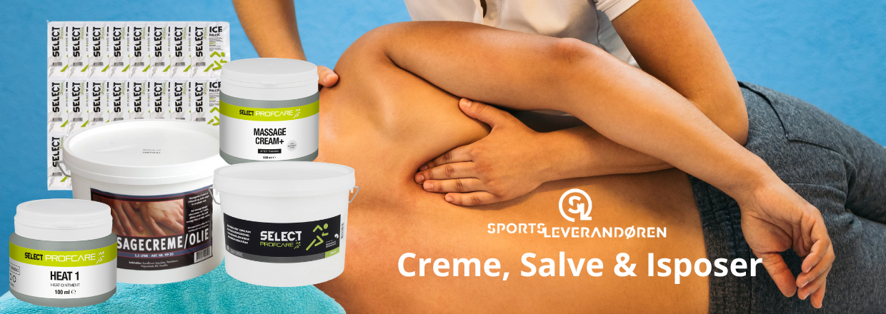 Creme, salve og isposer fra Sportsleverandøren