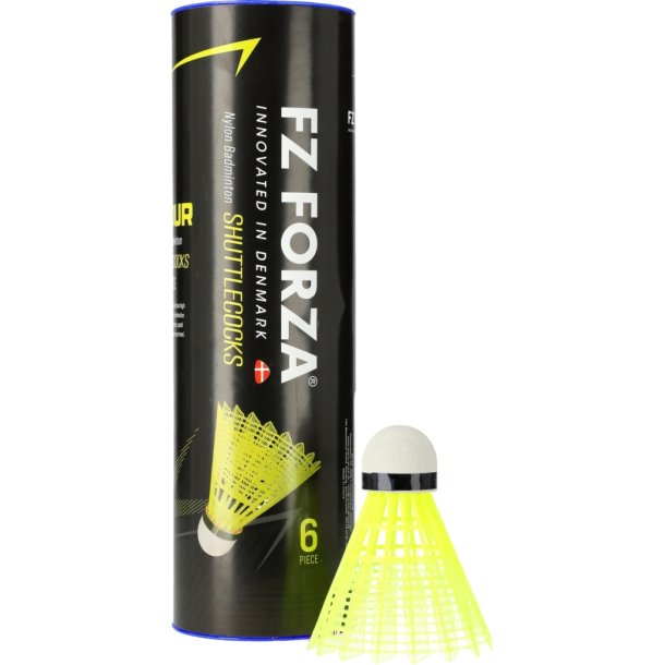 FZ FORZA NS Tour 4 Red Fast � Nylon Badmintonbolde i Gul (6 stk.)