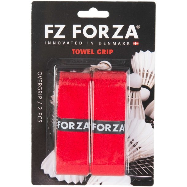 FZ FORZA Towel Grip i R�d � Overgrip med Maksimalt Greb (2 stk.)