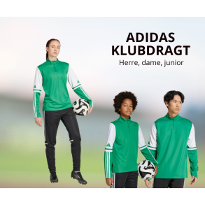 Adidas SQUADRA 25 Klubdragt � Komplet Tr�ningss�t til Klub og Hold - Gr�n og Sort