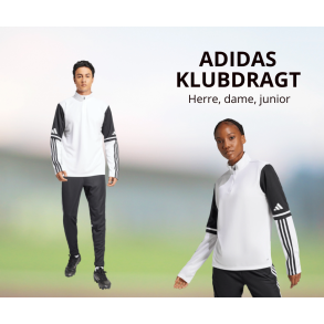 Adidas SQUADRA 25 Klubdragt � Komplet Tr�ningss�t til Klub og Hold - Hvid og Sort