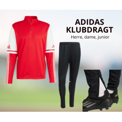 Adidas SQUADRA 25 Klubdragt � Komplet Tr�ningss�t til Klub og Hold - R�d og Sort