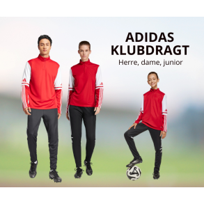 Adidas SQUADRA 25 Klubdragt � Komplet Tr�ningss�t til Klub og Hold - R�d og Sort