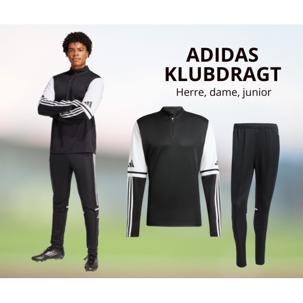 Adidas SQUADRA 25 Klubdragt � Komplet Tr�ningss�t til Klub og Hold - Sort