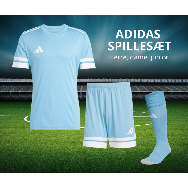 Adidas Spilles�t SQUADRA 25 � Komplet Holds�t til Klub og Kamp - Lysebl�