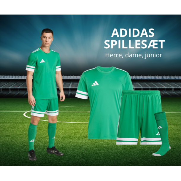 Adidas Spilles�t SQUADRA 25 � Komplet Holds�t til Klub og Kamp - Gr�n