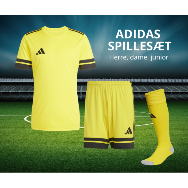 Adidas Spilles�t SQUADRA 25 � Komplet Holds�t til Klub og Kamp - Gul 