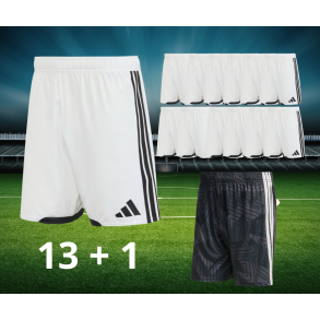 Adidas Tiro26 Competition Shorts Spillers�t 13+1 i farven: Hvid + Sort � Komplet Holds�t med Shorts