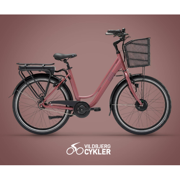 E-Fly Nova IV N7 Orchid Pink  Elegant og komfortabel elcykel med forhjulsmotor