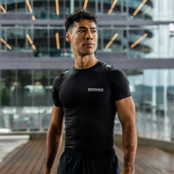 Liiteguard Baselayer Spine-Tech SS til Herre  Optimeret Trning og Sttte