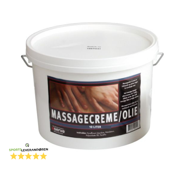 Aserve Massageolie / Massagecreme 10 Liter (10.000 ml) � Professionel Storl�sning til Klinik og Behandling