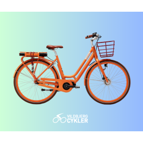 Norden Ellinor MID N7 Orange Mat  Komfortabel elcykel med farverig karakter og lav indstigning