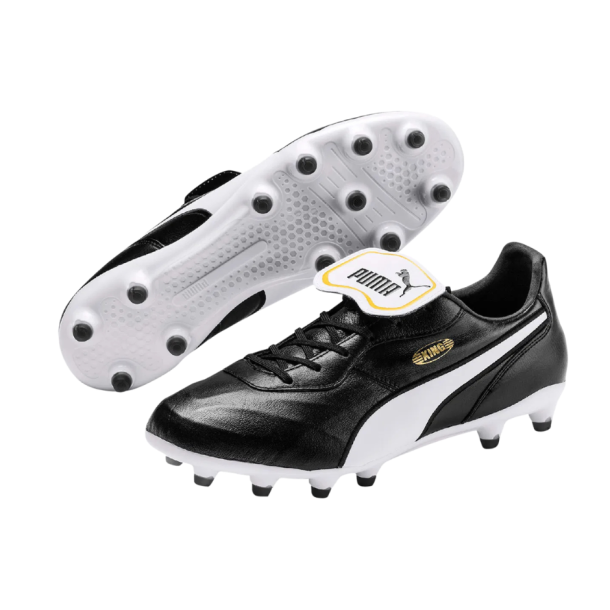 Puma King Top FG � Klassiske L�der Fodboldst�vler til Naturgr�s