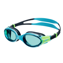 Speedo Biofuse 2.0 Sv�mmebriller � Komfortable b�rnesv�mmebriller med bredt udsyn (Bl�/Gr�n)