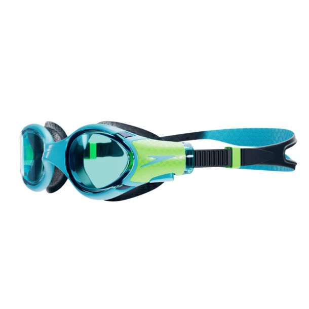Speedo Biofuse 2.0 Sv�mmebriller � Komfortable b�rnesv�mmebriller med bredt udsyn (Bl�/Gr�n)