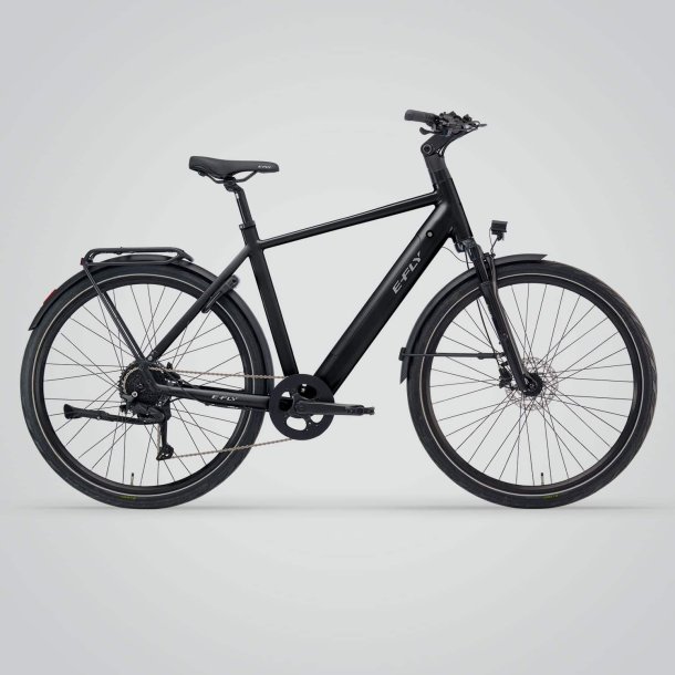 Titan Herre Stardust Black Metallic � Sporty Elcykel med Kraft og Komfort