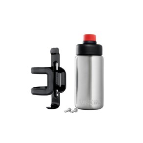 woom GLUG stainless steel thermo bottle and holder