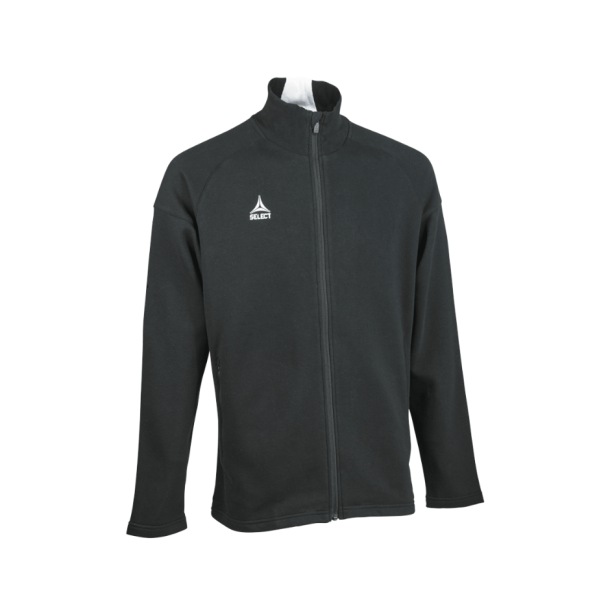 Select Zip Jacket Oxford V25 � Komfortabel Sweatshirt med Fuld Lynl�s - Farve Sort