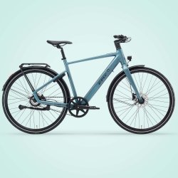 E-FLY EOS Herre Galaxy Grey Metallic � Stilren elcykel med remtr�k | Vildbjerg Cykler