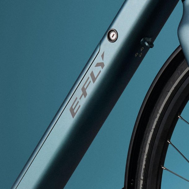 E-FLY EOS Herre Galaxy Grey Metallic � Stilren elcykel med remtr�k | Vildbjerg Cykler