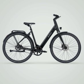 EOS Shopping Stardust Black Metallic � Vedligeholdelsesfri Elcykel med Remtr�k