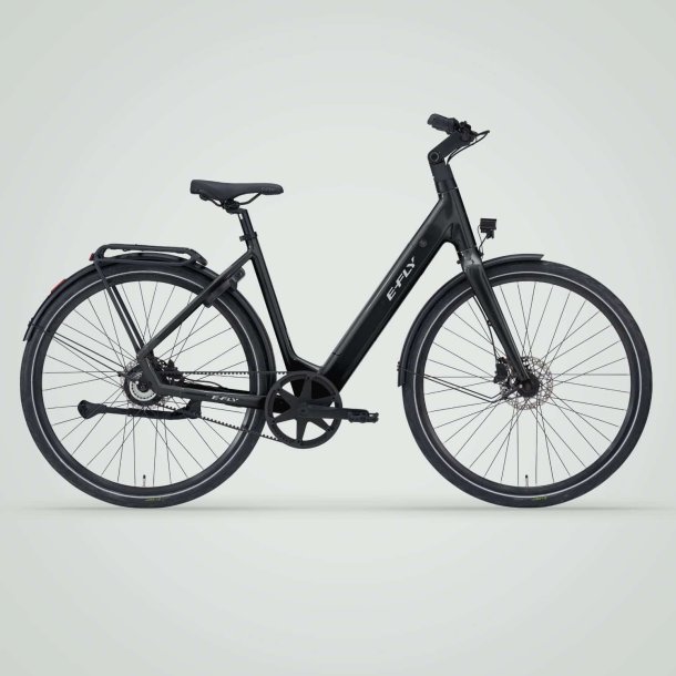 EOS Shopping Stardust Black Metallic � Vedligeholdelsesfri Elcykel med Remtr�k