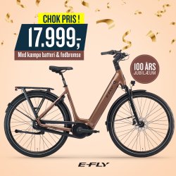 E-FLY Vela Copper � Komfortabel elcykel med 80Nm centermotor p� kampagne | Vildbjerg Cykler 