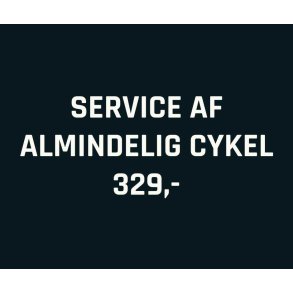 Service af almindelig cykel - inkl. smremiddel