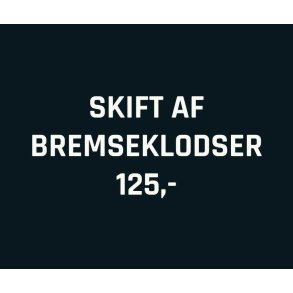 SKIFT AF BREMSEKLODSER P CYKEL