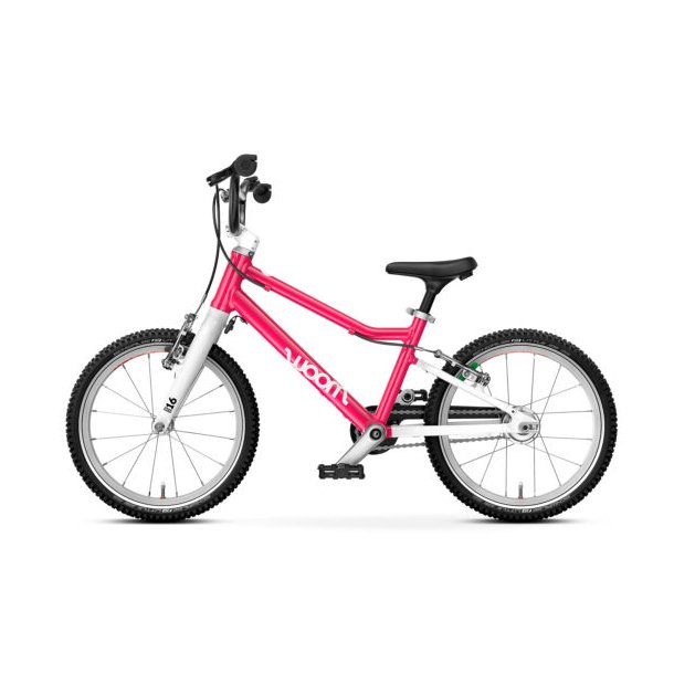 Woom GO AUTOMAGIC Cykel (16") - Hot Pink
